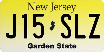 NJ license plate J15SLZ