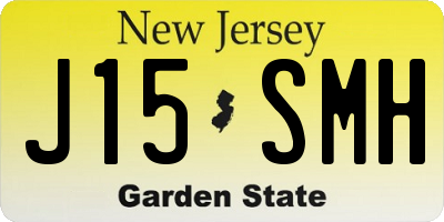 NJ license plate J15SMH