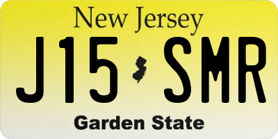 NJ license plate J15SMR