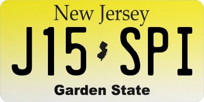 NJ license plate J15SPI