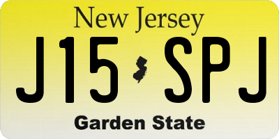 NJ license plate J15SPJ