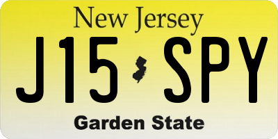 NJ license plate J15SPY