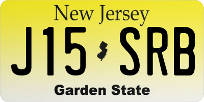 NJ license plate J15SRB