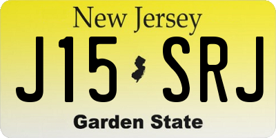 NJ license plate J15SRJ