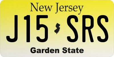 NJ license plate J15SRS