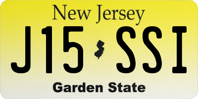 NJ license plate J15SSI