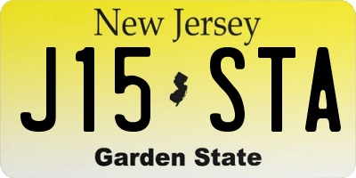 NJ license plate J15STA