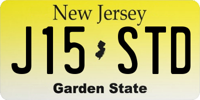 NJ license plate J15STD