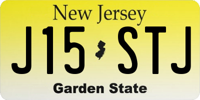 NJ license plate J15STJ