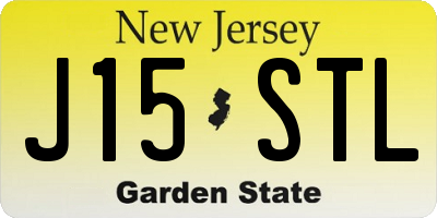 NJ license plate J15STL