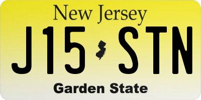 NJ license plate J15STN