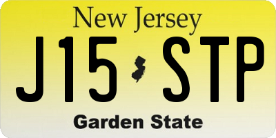 NJ license plate J15STP