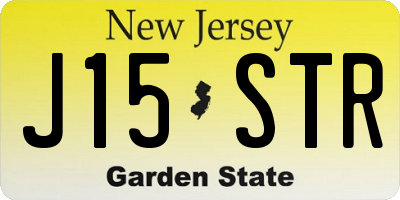 NJ license plate J15STR