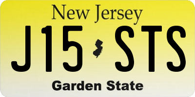 NJ license plate J15STS