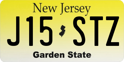 NJ license plate J15STZ