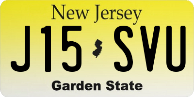 NJ license plate J15SVU