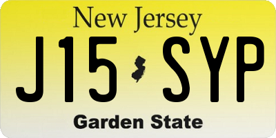 NJ license plate J15SYP
