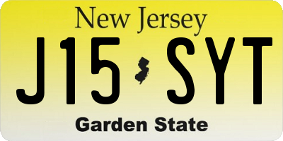 NJ license plate J15SYT