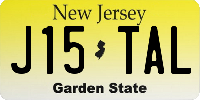 NJ license plate J15TAL