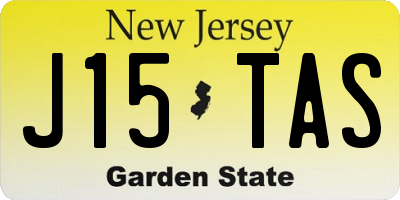 NJ license plate J15TAS
