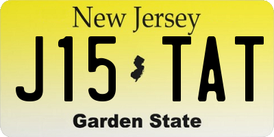 NJ license plate J15TAT