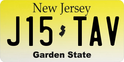 NJ license plate J15TAV