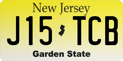 NJ license plate J15TCB