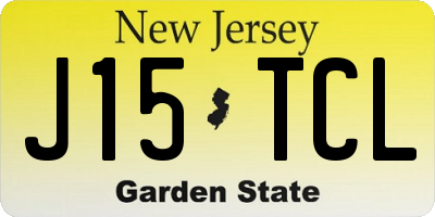 NJ license plate J15TCL
