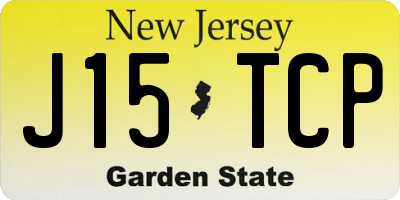 NJ license plate J15TCP