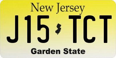 NJ license plate J15TCT