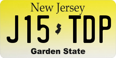 NJ license plate J15TDP
