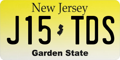 NJ license plate J15TDS