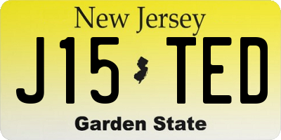 NJ license plate J15TED
