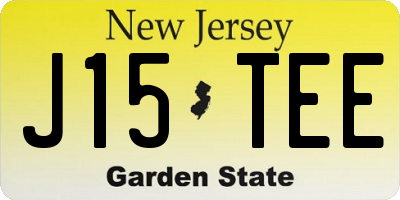 NJ license plate J15TEE