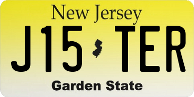 NJ license plate J15TER