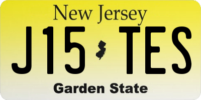 NJ license plate J15TES