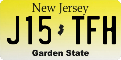 NJ license plate J15TFH