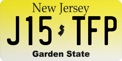 NJ license plate J15TFP