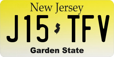 NJ license plate J15TFV