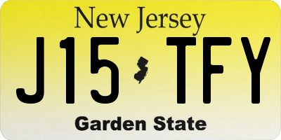 NJ license plate J15TFY