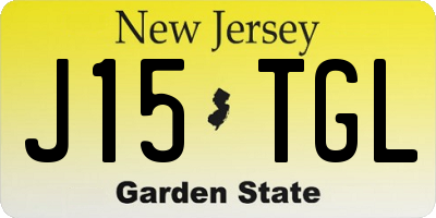 NJ license plate J15TGL