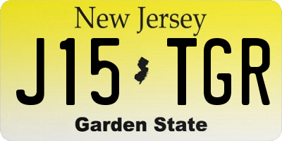NJ license plate J15TGR