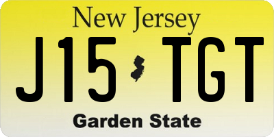 NJ license plate J15TGT