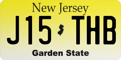 NJ license plate J15THB