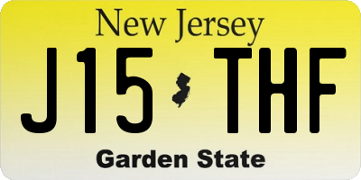 NJ license plate J15THF