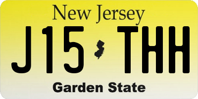 NJ license plate J15THH