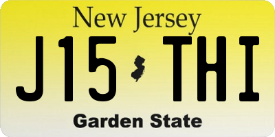 NJ license plate J15THI