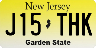 NJ license plate J15THK