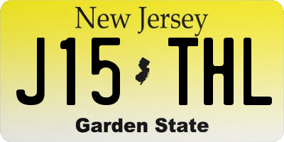 NJ license plate J15THL
