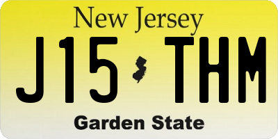 NJ license plate J15THM